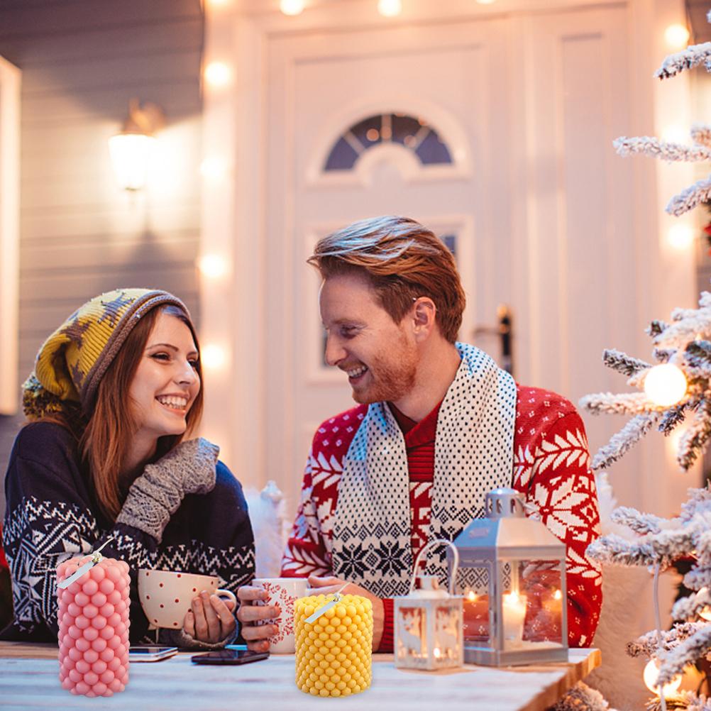 Bubble Candle Mould Silicone Mold Round Shape Candle Moulds 3D Bubble Silicone Candle Mould Column