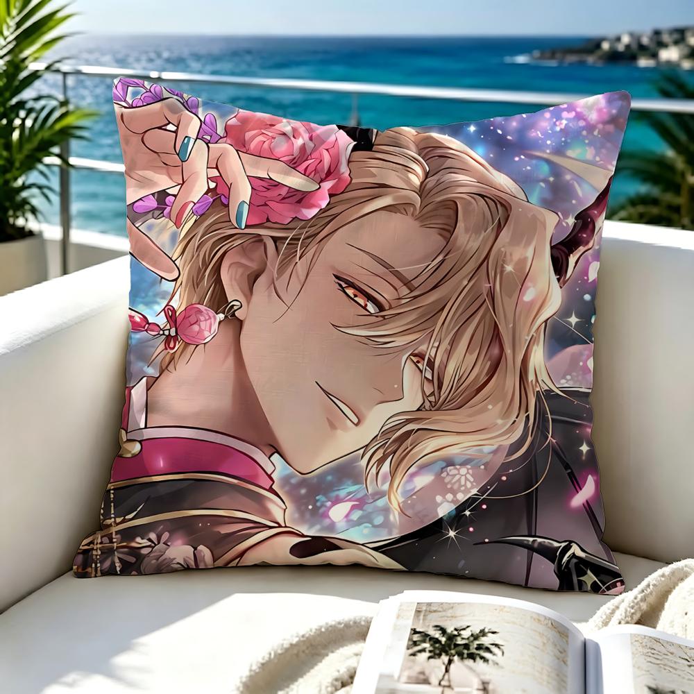 Game Obey Me Cushion Cover Premium Skinfriendly Short Plush Pillow Cover Airy Casual Cushion For Hotel Homestay