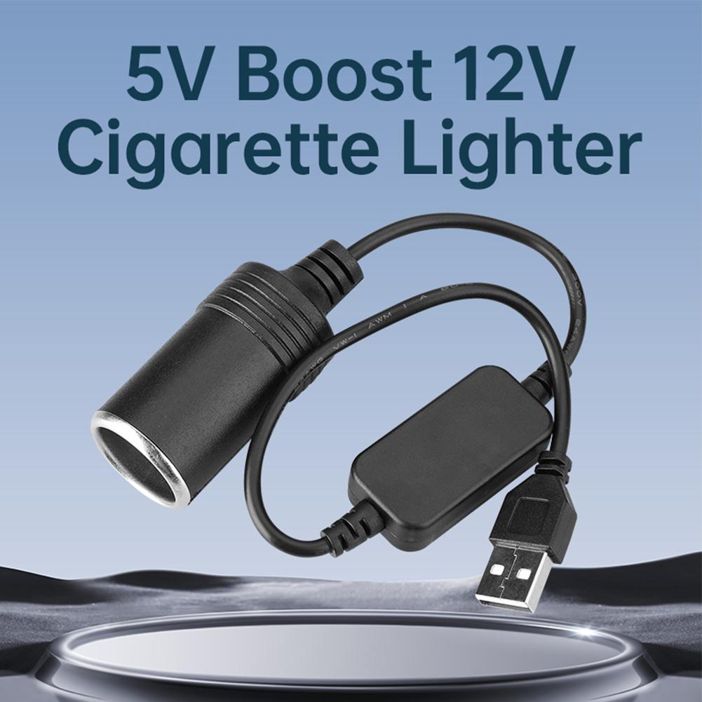 5V to 12V Cigarette Lighter Socket USB Male To Female Wired Controller Connector Adapter Car Electronics Accessories