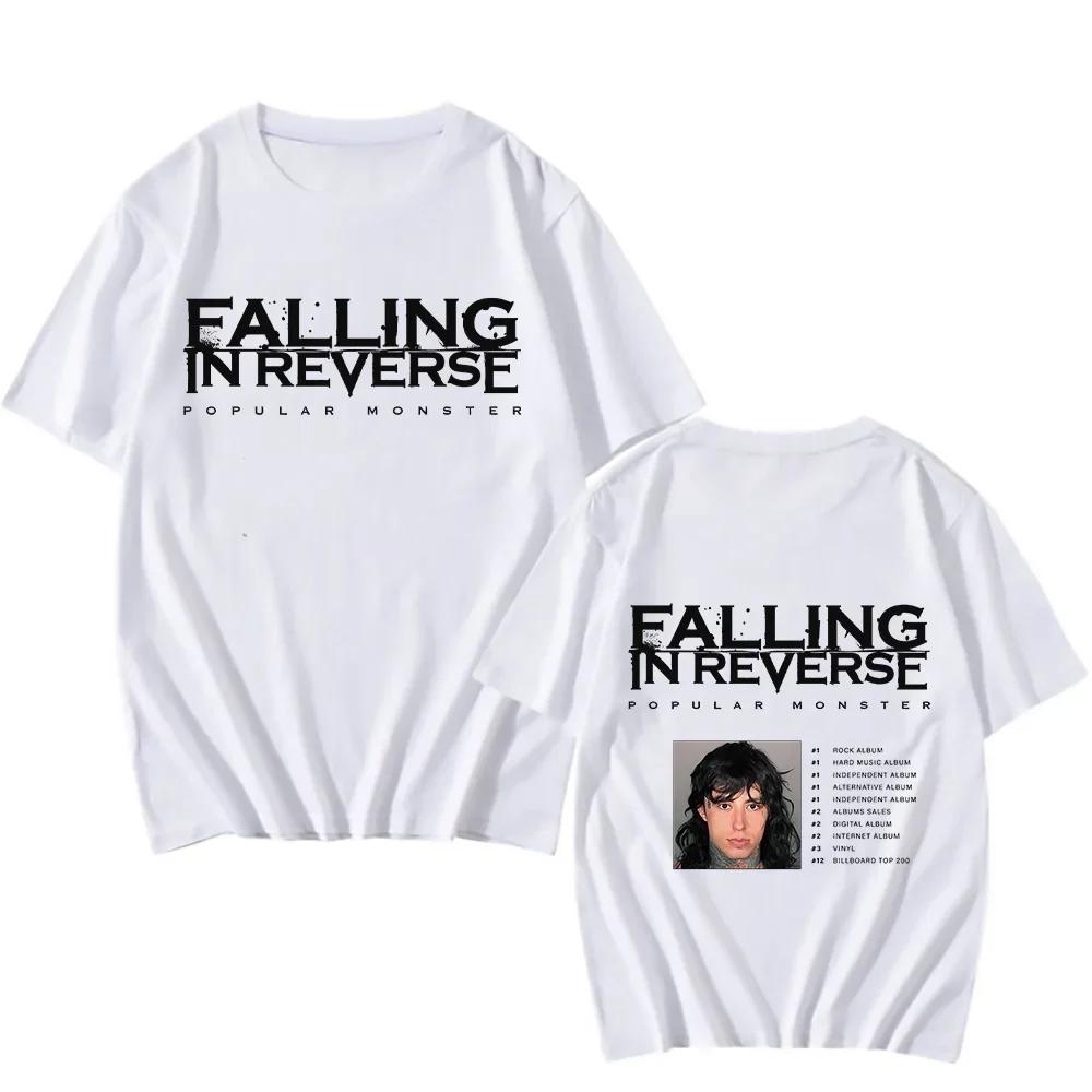 Falling in Reverse Popular Monster Retro Top Short Sleeve Unisex Tshirts High Quality Women M
