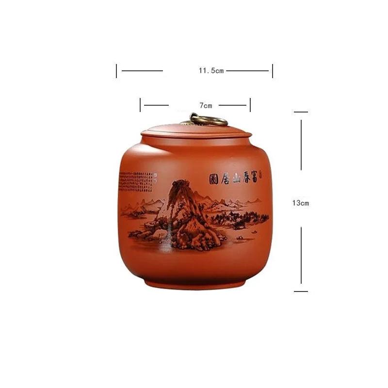 Nut Coffee Moisture-proof Jars Antique Purple Clay Tea Caddy Spice Airtight Container Home Storage Cans Candy Coffee Storage Jar