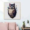 New Arrival 5D DIY Full Circle Diamond Painting "Painted Black Owl" Embroidery Cross Stitch Home Decor Gift