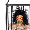 Scary Talking Prisoner Prop with Glowing Eyes Doll Statue Spooky Skeleton Toy