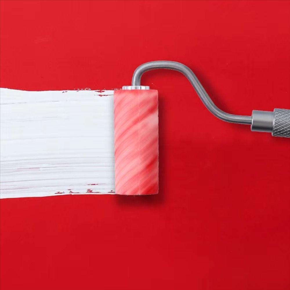 Mjuk Silikon Silikonfärgroller Aluminiumhandtag Lätt att Rengöra Målningsdekorationssats Ministorlek 1-7/8 Tum