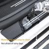 Duty Vehicle Door Sill Covers Carbon Fiber Leather Trim Decorative Prevention Auto Accessories