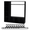 Mini Doll Wardrobe with 10 Hangers Doll Clothes Storage Closet for Display Dollhouse Accessories for 15/17cm Dolls