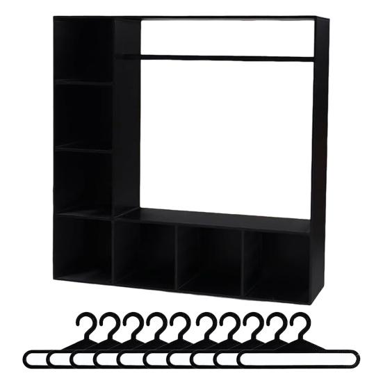 Mini Doll Wardrobe with 10 Hangers Doll Clothes Storage Closet for Display Dollhouse Accessories for 15/17cm Dolls
