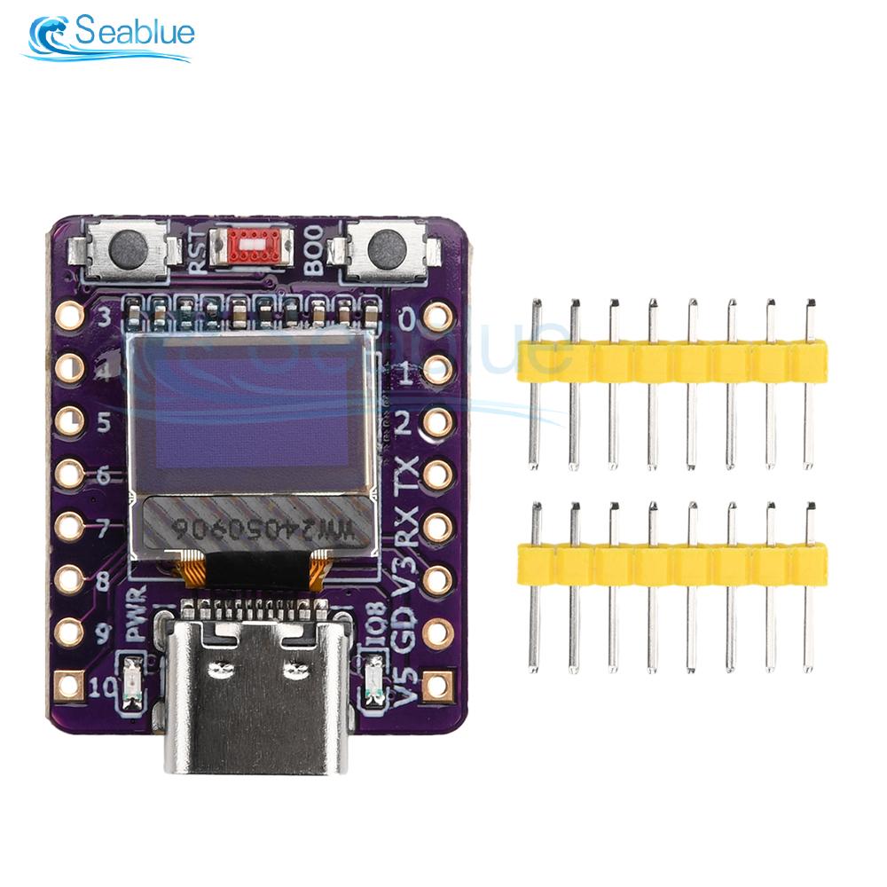ESP32-C3 RISC-V IoT Development Board with 0.42" OLED Wi-Fi & BLE 5.0 Type-C USB for Arduino/MicroPython Smart Home Projects