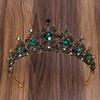 Black Queen Crown Black Rhinestone Bridal Tiara Birthday Dress Tiara Hair Accessories