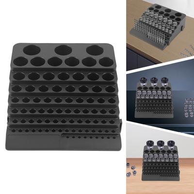 84 Holes Milling Cutter Storage Box, 1 Pc Milling Cutter Storage Box, Bearing Drill Bit Dispenser Organizer Case Multifunctional
