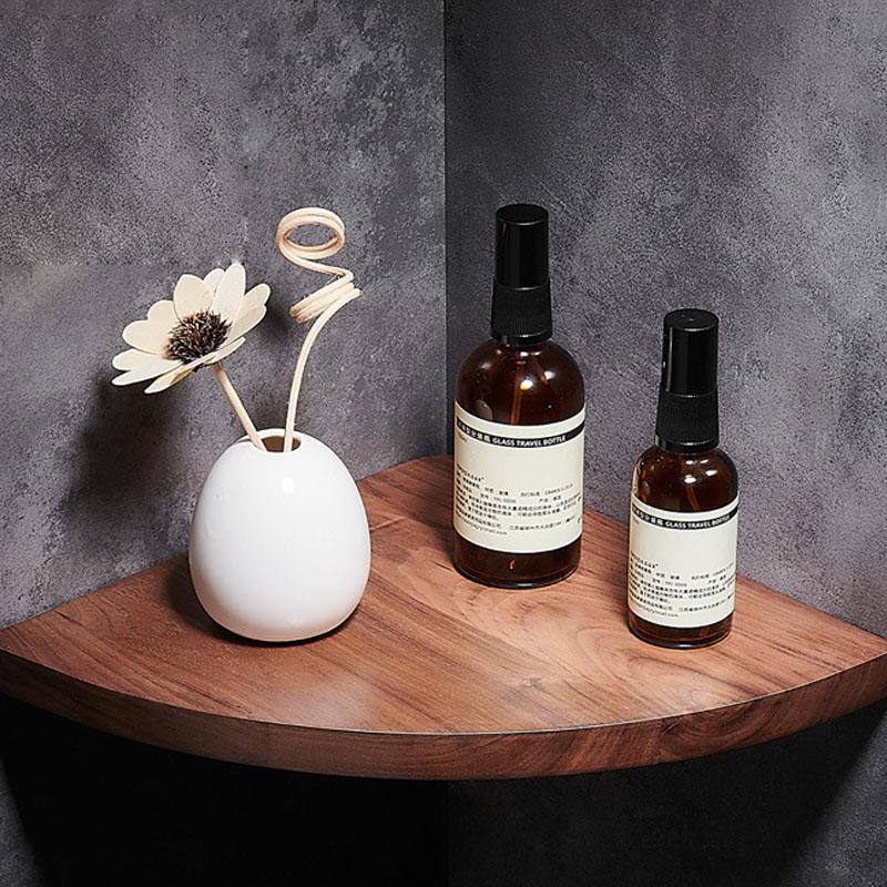 Wall Mounted Single Layer Bathroom Shower Shampoo Shelf Wooden Bathroom Holder Shelf Fashion Style