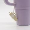 Popular Soft Rubber Stanley Cup Pendant Keychain - Creative Milk Tea Cup Keyring Available