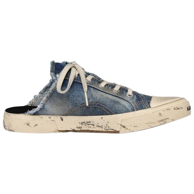 (WMNS) Balenciaga Paris Distressed Denim Mule 'Blue' Women's 693952W3RCL4090