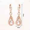 Fashion Cubic Zirconia Water Drop Dangle Leaverback Earrings