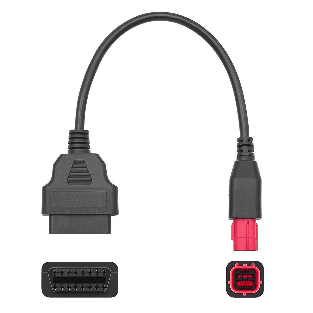 Für Honda 6-Pin 4-Pin Motorrad OBD2 Kabel 6-Pin auf OBDII 16-Pin Adapterstecker Kabel Diagnosekabel OBD 2 Verlängerungskabel