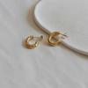 _JJ51 Surgical Steel Gold Simple Hoop Earrings