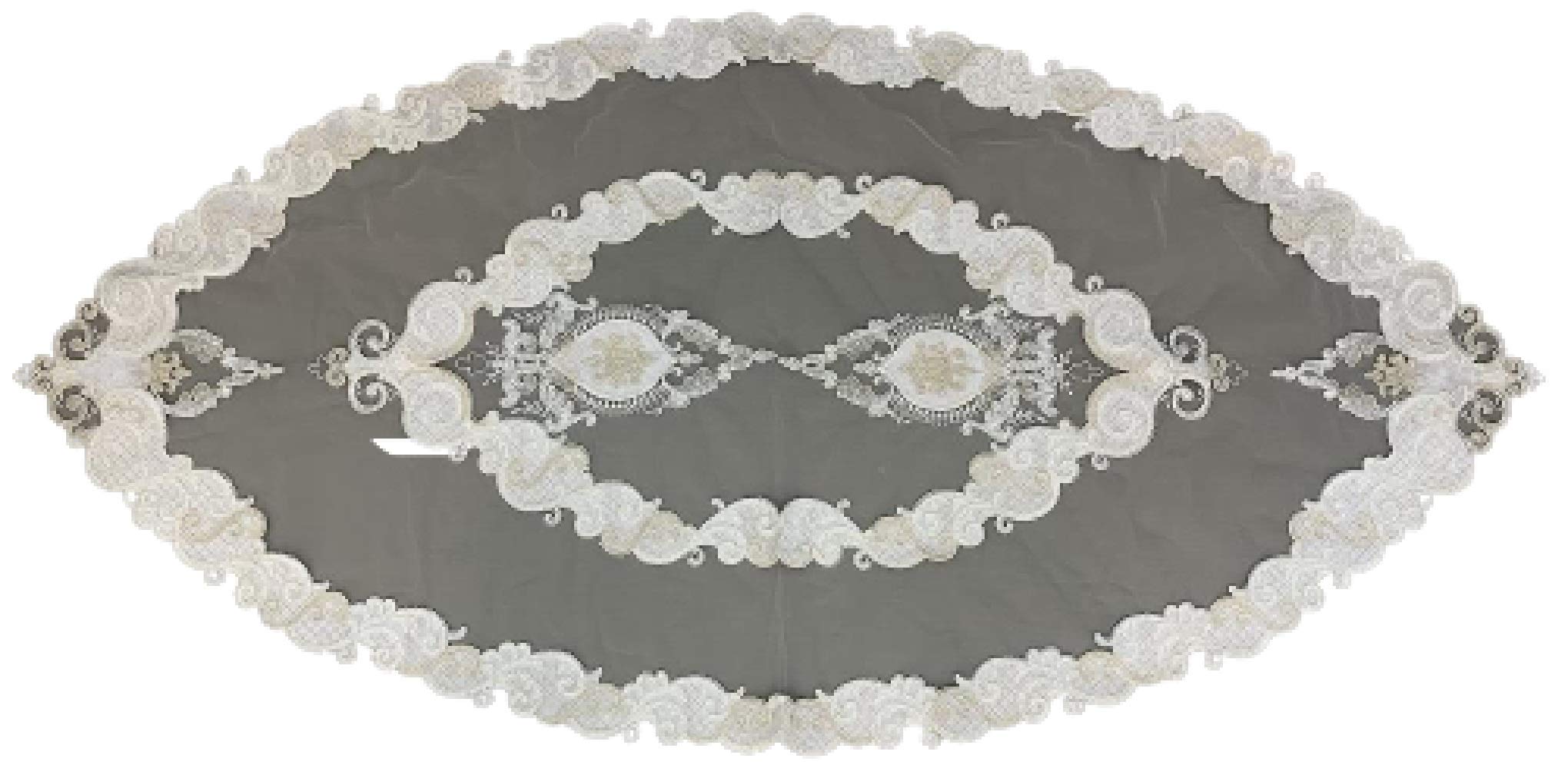 Элегантная внутренняя итальянская кружевная центральная скатерть для стола, Белая, 73 x 150 см, Салфетка-скатерть, 12402TC