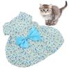 Small Pet Dress Cute Breathable Soft Flower Pattern Pet Princess Skirt with Bowknot for Puppy Bunny