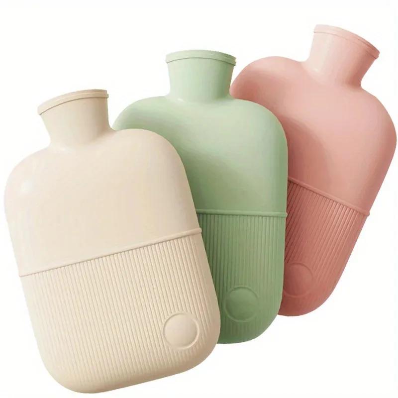 1000ml Explosion-Proof Hot Water Bottle with Soft Cloth Cover Non-Slip Grip for Menstrual Pain Relief Cozy Durable Heat Therapy