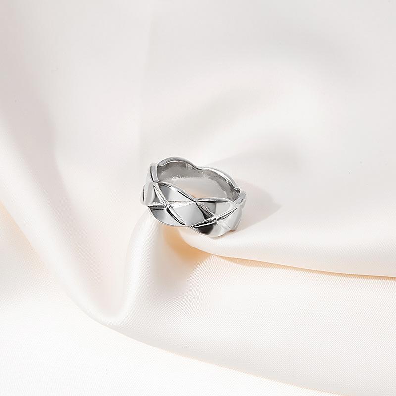 Color Retention Temperament Simple Design Sense Zircon Ring, Fashionable Personality High Sense Diamond Ring Women