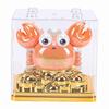 Solar Powered Crab Swing Figure Automatic Swinging Lucky Crab Home Office Car Decor Orange