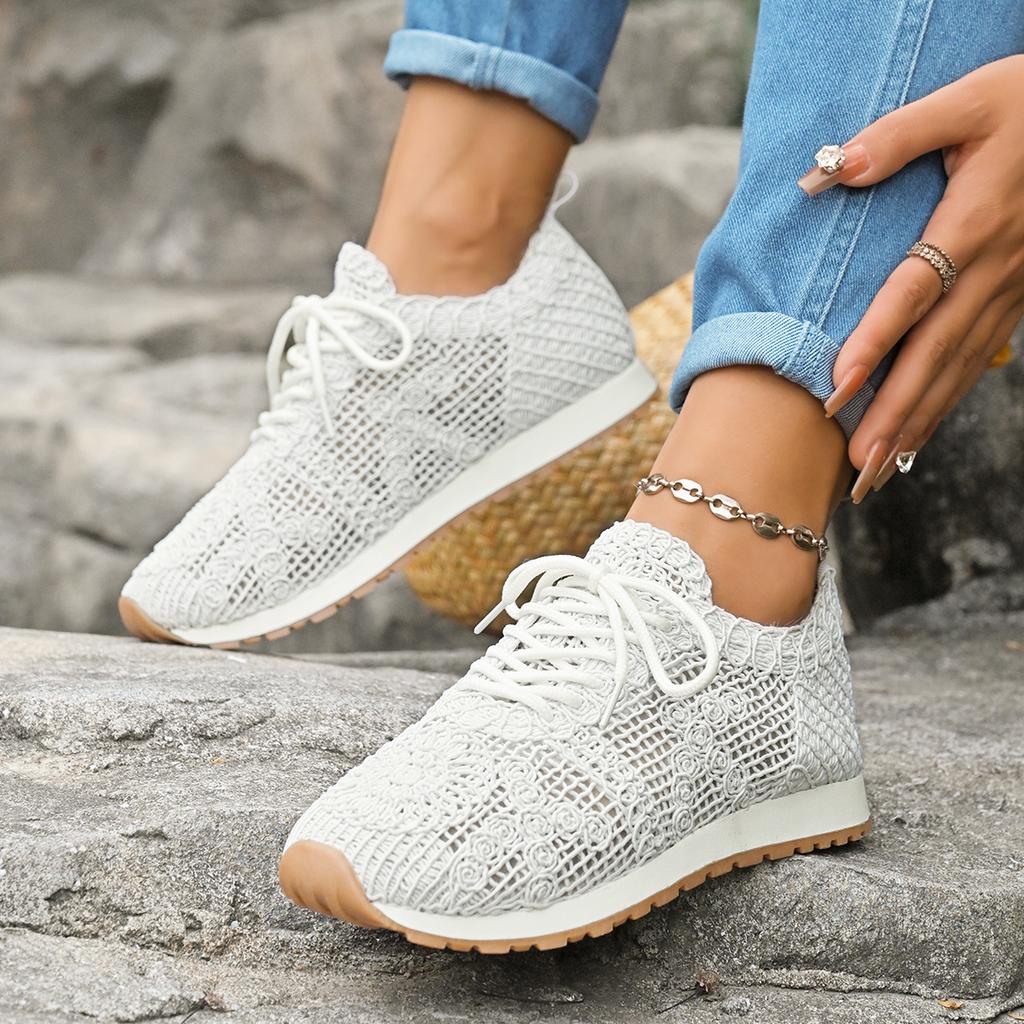 Fashion Women's shoes, soft soles, not tired feet,summer sneakers platform shoes, flying weaving, breathable women's sneakers shoes