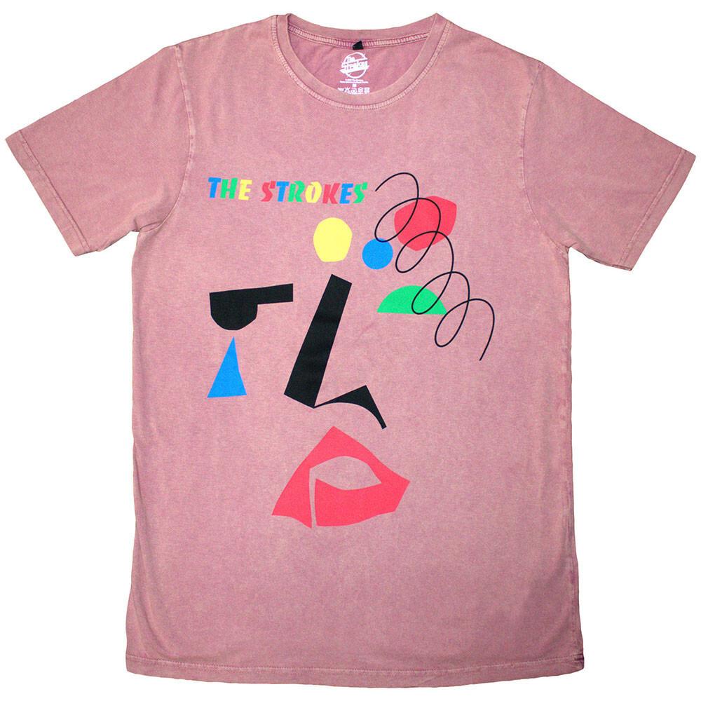 

The Strokes - Abstract Face - Kashmir Red Stone Wash t-shirt Unisex T-Shirt XXL