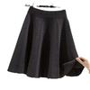 Women's Pleated Short Skirt Fried Dough Twists Knitted Skirt  High Waist Slim A-line Skirt