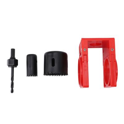 Lock Installation Kit with Guide Template Carbon Steel Plastic Door Hole Saw Kit for Wooden Doors