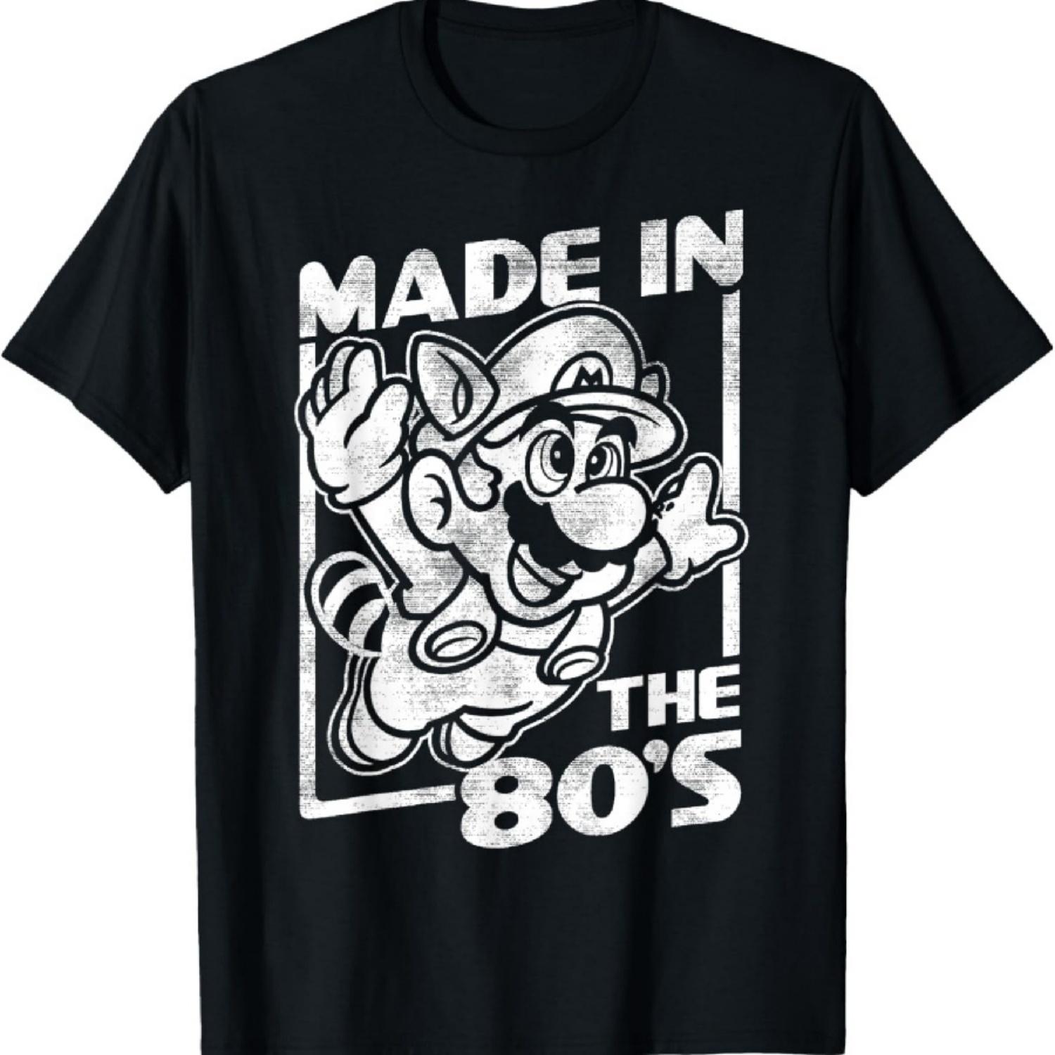 

Super Mario Bros 3 Tanooki Mario Made In The 80 s Vintage T-Shirt XXXXXL різнокольоровий