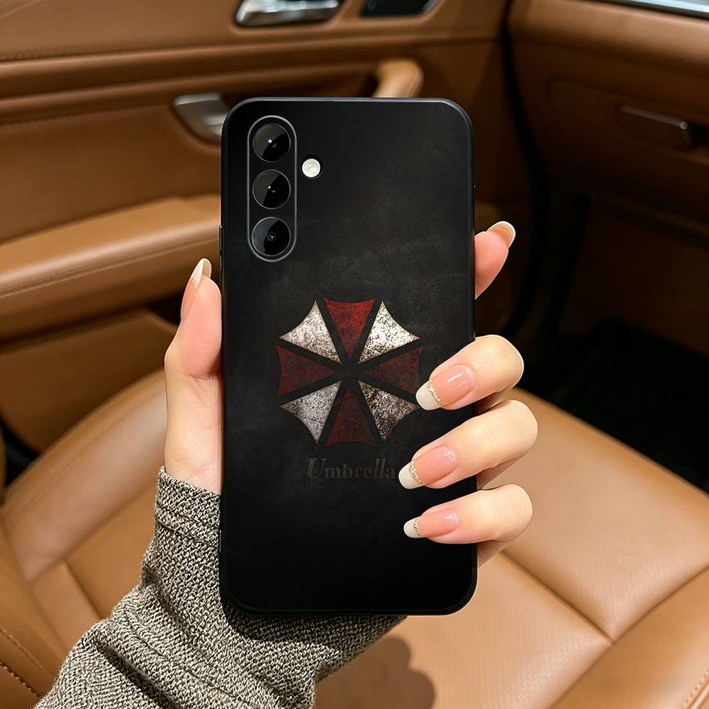 U-Umbrella -Corporation Black Soft Silicone Phone Case for Samsung Galaxy A73, A71, A72, A70, A53, A52, A51