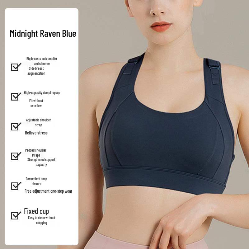 

Спортивный бюстгальтер больших размеров с защитой от ударов и регулируемыми бретелями - одежда для фитнеса и йоги для женщин 3XL