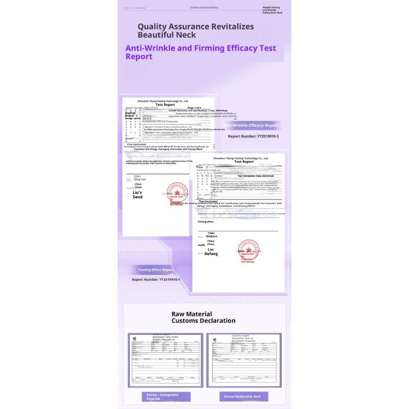 Polypeptide Compact and Light-striated Neck Film Desalinizes Fine-striated and Smooth Moisturizing Neck Care Neck Patch