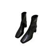 Thick Heel Vintage British Thick Heel Skinny Boots Women's Short Boots Single Boots Chelsea Boots Martin Boots
