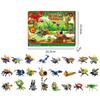 2025 Dinosauři Hmyz Adventní kalendář, 24 dní Odpočítávání do Vánoc s hmyzem Dinosauří stavebnice Dárek pro děti Chlapce Dívky