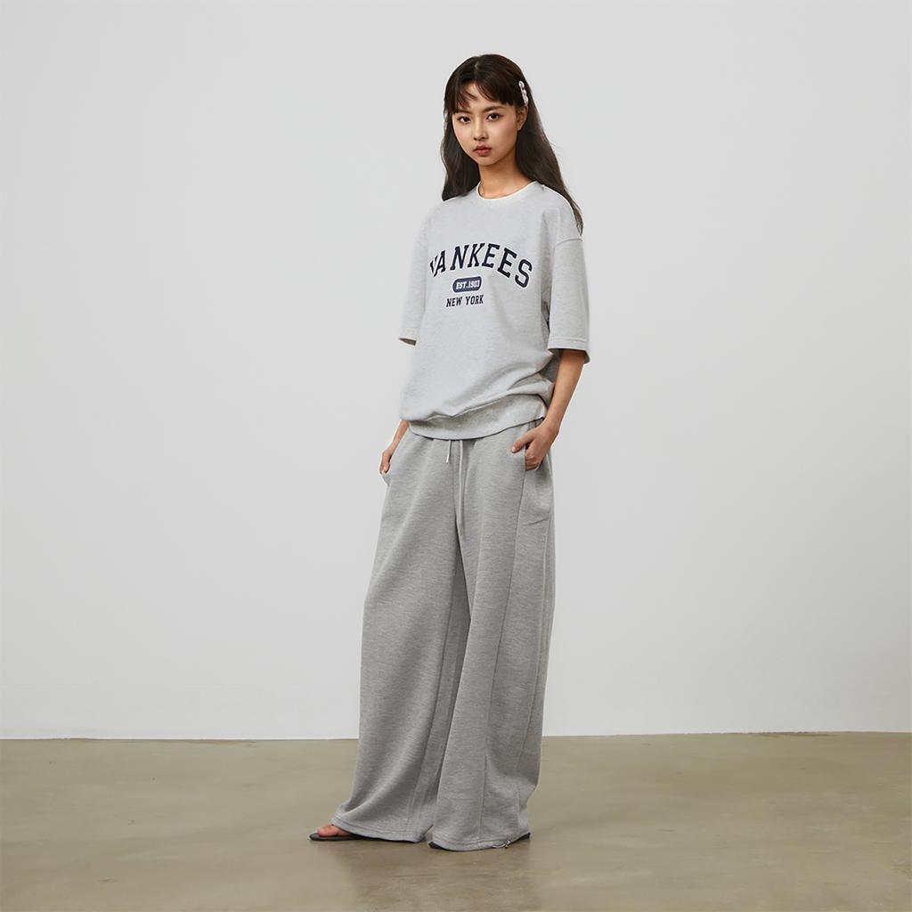 New MLB SS24 T Shirt Unisex Light Heather Gray 3ARSV0143-50MGL