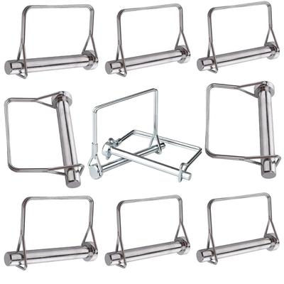 Robuste quadratische Anhängerkupplungsstifte (10er-Pack) - Kohlenstoffstahl mit Zinkbeschichtung, 1/4" x 3-5/32" Anhängerkupplungsstift für Anhänger, Autos, Anschlagmittel,