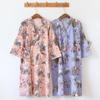 Dames Katoenen Kimono Badjas Losse Huispak Pyjama Badjassen voor Vrouwen Meerdere Kleuren Bedrukt Vest Slaapkleding Dames Badjas
