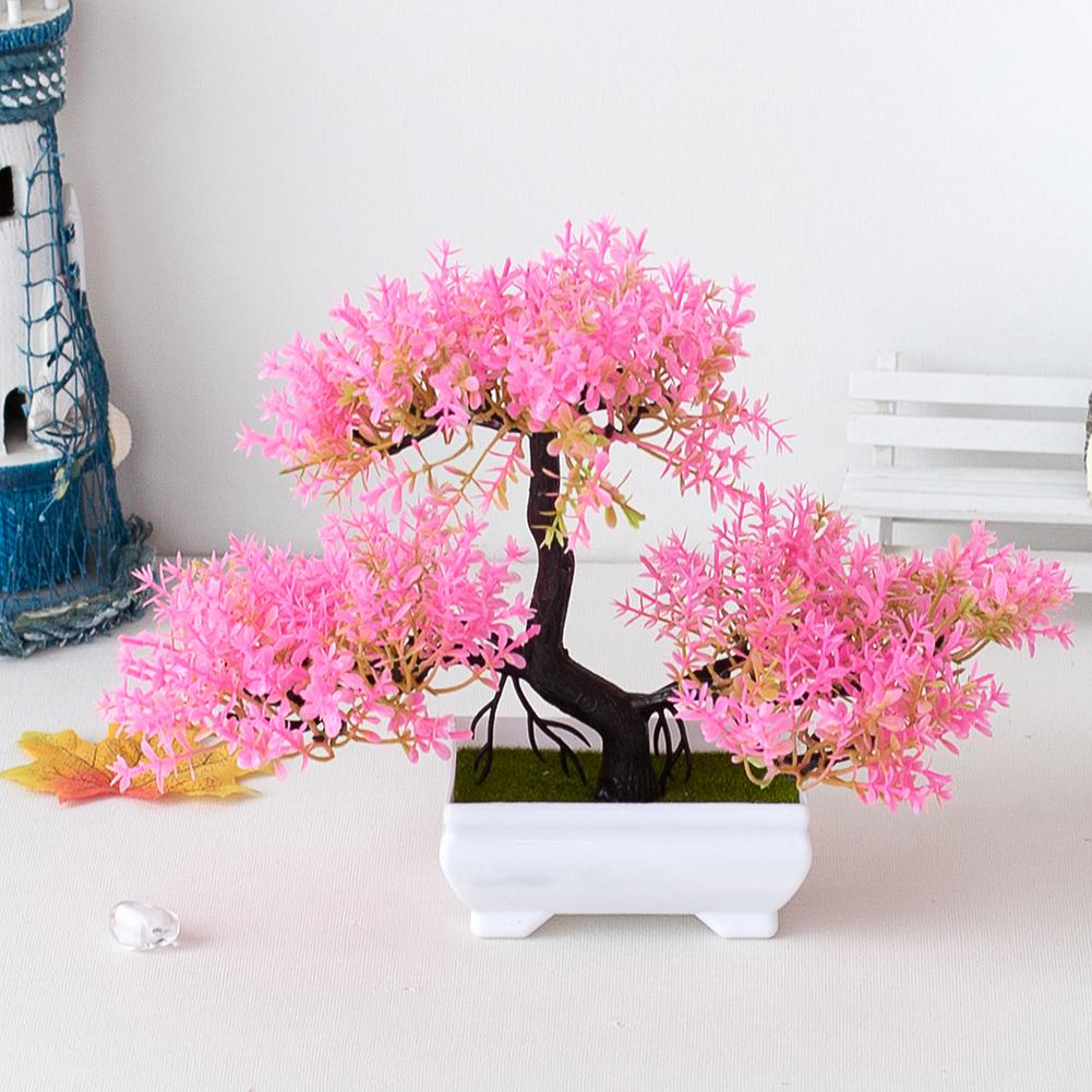 Plants Bonsai Three-Fork Pine Simulation Plant Home Office Room Table Decor Garden Arrangement  Ornaments Bonsai Potted Plants