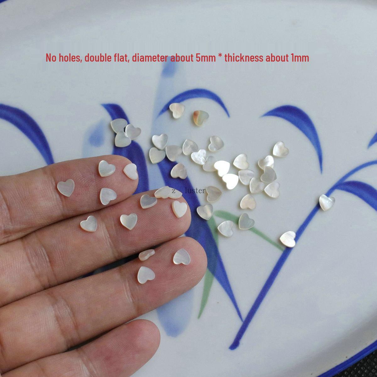 White Mother-of-Pearl Butterfly Nail Stickers & Sequins for DIY Jewelry