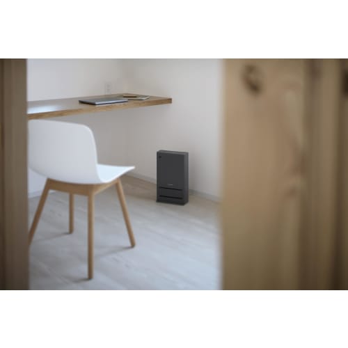 Panasonic Ceramic Fan Heater, 2 Stages of Warm Air, Equipped with Nanoe-X, Room Temperature Sensor, Human Sensor, Thin Body, Gray DS-FZX1200-H