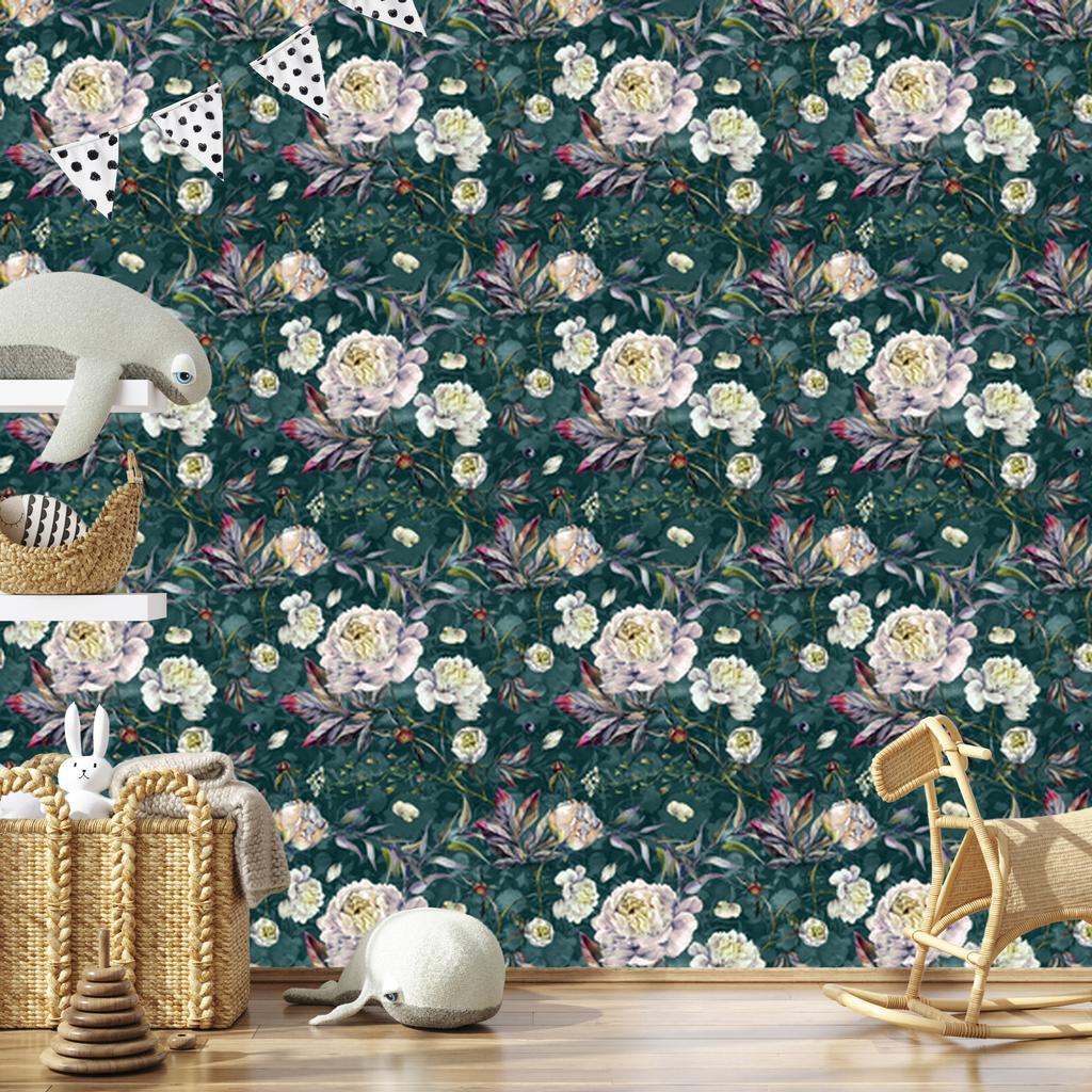 Vintage Peonies Wallpaper for Living Room and Bedroom 50x1000
