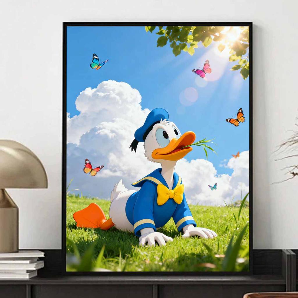 Disney Donald Duck butterflies 5D handmade diy diamond painting kit, home wall decoration