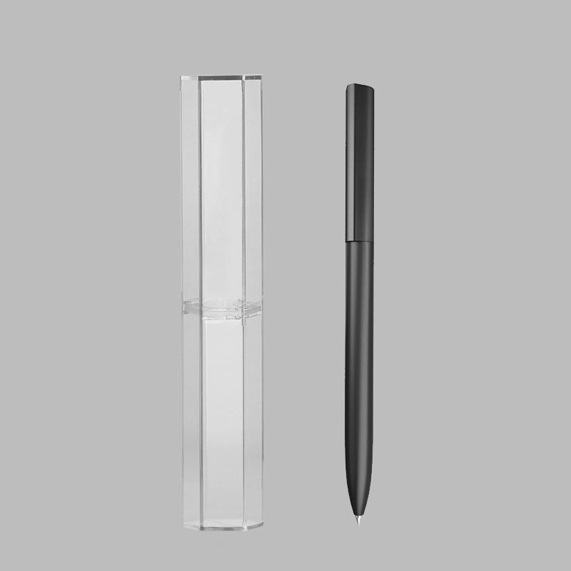 Beifa Signature Zwarte Metalen Pen – High-End Roterende Zakelijke Geschenkpen met Aanpasbaar Logo.