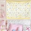 Ins Style Kawaii Star Cat Print Tapestry Lolita JK Cartoon Wall Hanging Aesthetic Atmosphere Girls Bedroom Decor