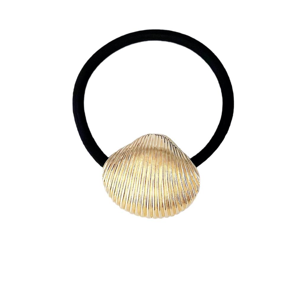 Beach Wind Golden Starfish Exaggerated Fashion Hair Rope Geometric Advanced Pentagram Hair Rope