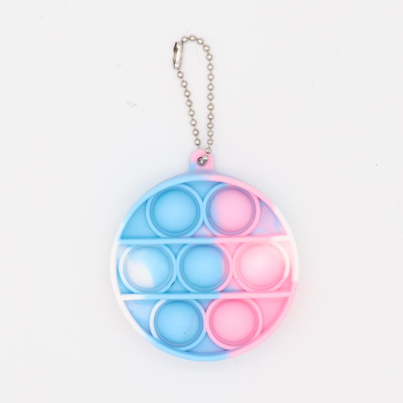 Colorful Silicone Keychain Bubble Toy - Mouse Killer Pendant and Educational Decompression Tool
