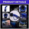 Filtro Aria Auto 76mm/3 Pollici con Sistema Tubo Aspirazione Kit Induzione Turbina Alluminio Universale Accessori Camion Nero