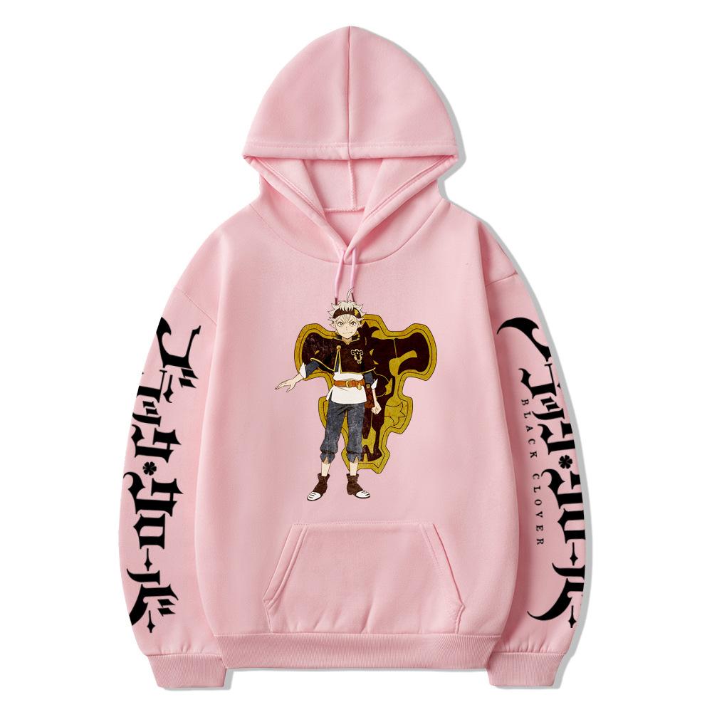 Sunman Black Clover, Anime-Druck Mode Lässiger Kapuzenpullover Hoodie Top