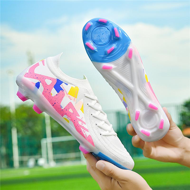 New Professional Football Shoes Anti-Skid Competition Training Sports Shoes Youth Spikes Ag Outdoor Football Shoes